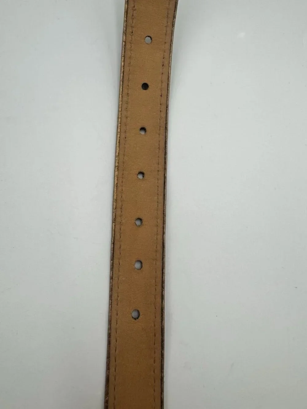 Michael Kors Suede Leather Belt Womens M Brown Gold Buckle